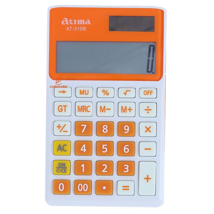 ماشین حساب جیبی نارنجی 12 رقمی مدل AT-310B آتیما ATIMA